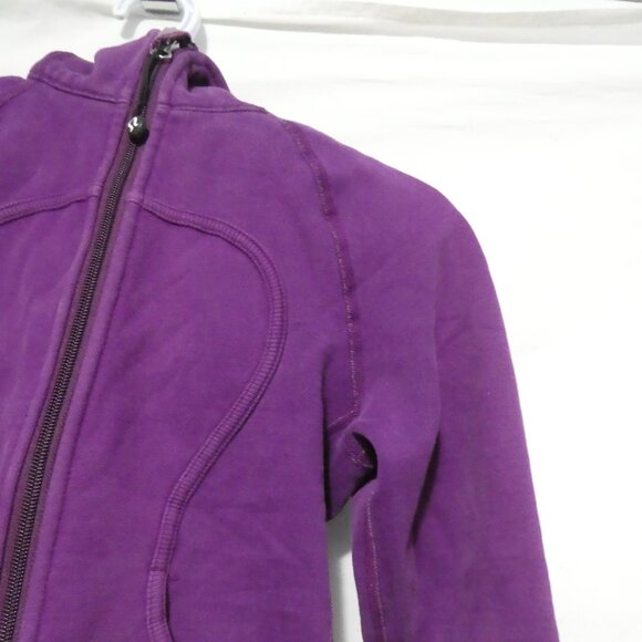 LULULEMON ATHETICA | size 2 | Classic Purple Scuba Heavyweight Zip-Up Hoodie - Picture 7 of 16